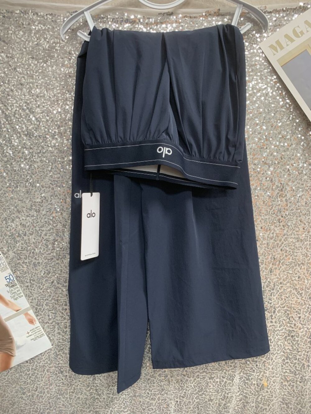 Brand New Navy ALO Yoga Relaxed Trouser🌊Women's Suit Up Regular 30" Inseam - Picture 8 of 11